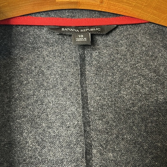 Banana Republic Grey Wool Blend Single Button Stretch Blazer SZ 10. - Picture 4 of 8